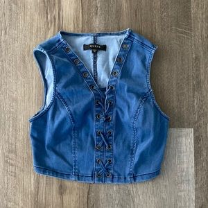 Guess XS Denim crop top